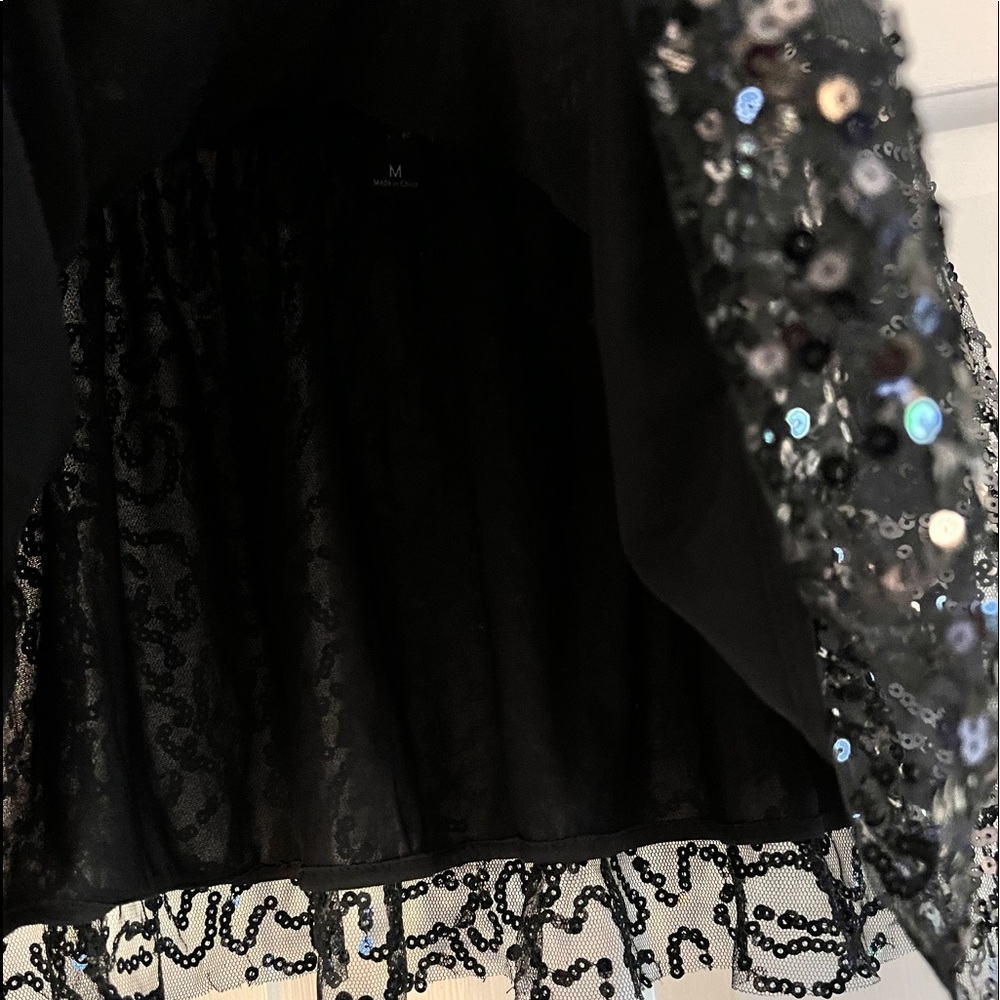 Black sequin short skirt medium - Picture 4 of 7